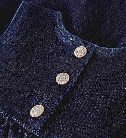 Name It Kjole - NmfElla - Glitter - Dark Blue Denim