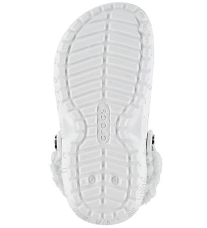 Crocs Sandaler - Fleece - Classic Metallic Snowflakes - Snow Whi