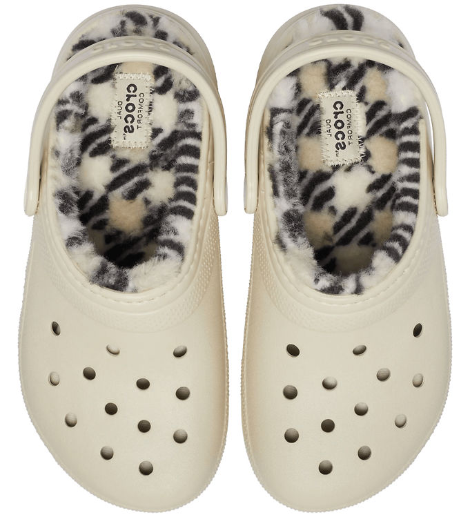 Crocs Sandaler m. For - Classic Plaid Lined Clog K - Bone