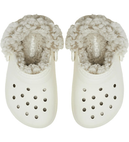 Crocs Sandaler - Classic Fleece Lined Clog K - Summit White