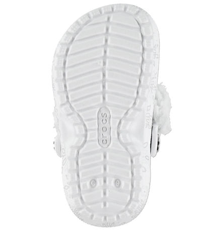 Crocs Sandaler - Fleece - Classic Metallic Snowflakes - Snow Whi