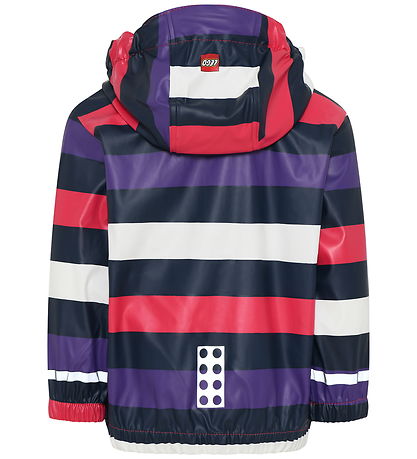 LEGO® Wear Regnjakke - PU - Jane 102 - Lila/Hvid/Fuchsiastri