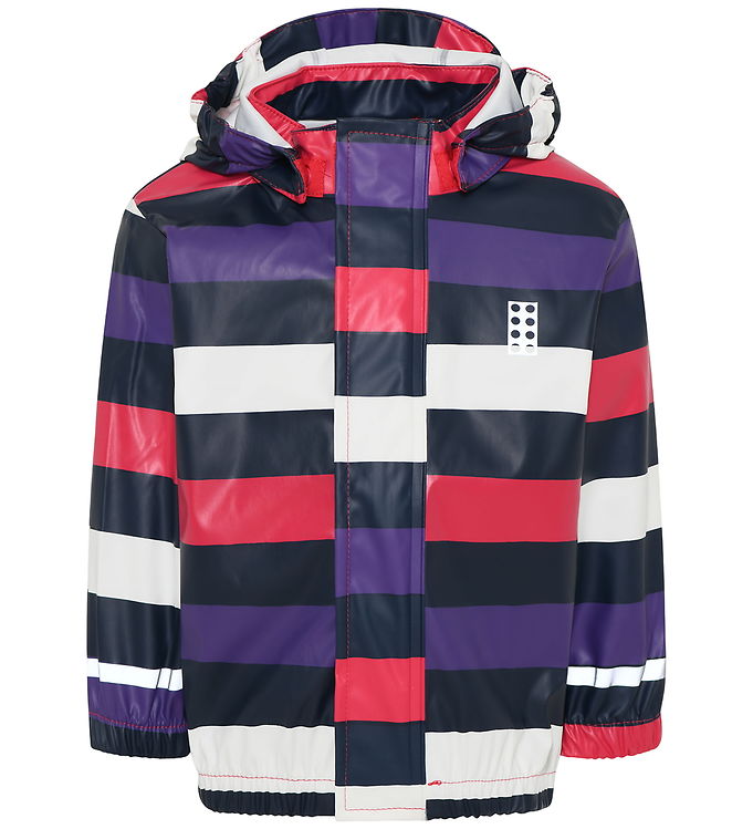 LEGO® Wear Regnjakke - PU - Jane 102 - Lila/Hvid/Fuchsiastri