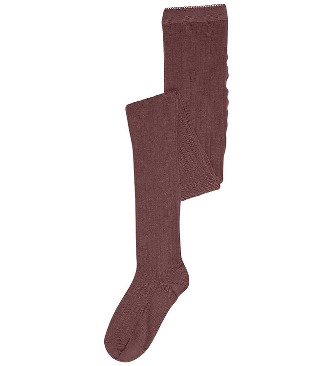 MP Strømpebukser - Uld - Rib - Rose Taupe