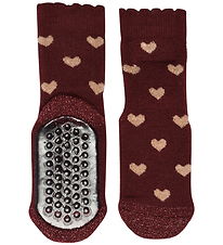 MP Strømper - Uld - Anti-Slip - Rosalia - Wine Red
