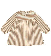 Müsli Kjole l/æ - Woven Stripe - Oak/Walnut