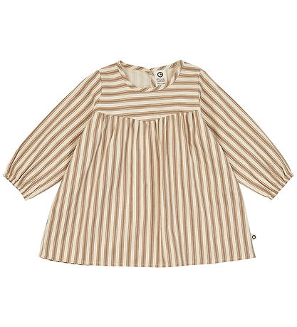 Müsli Kjole l/æ - Woven Stripe - Oak/Walnut