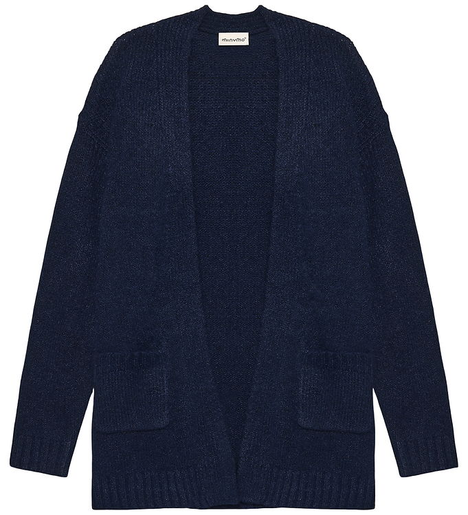 Minymo Cardigan - Strik - Long - Dark Sapphire