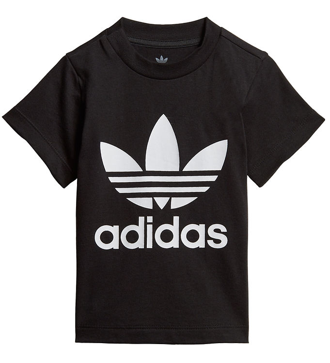 adidas Originals T-shirt - Trefoil - Sort m. Logo