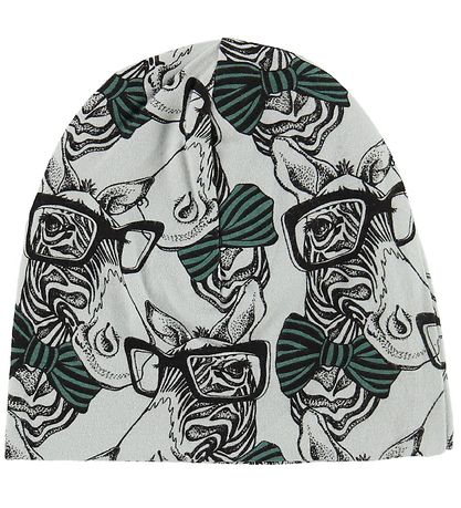 Petit by Sofie Schnoor Beanie - Dusty Green w. Zebras Petit by Sofie Schnoor Beanie - Dusty Green w. Zebras