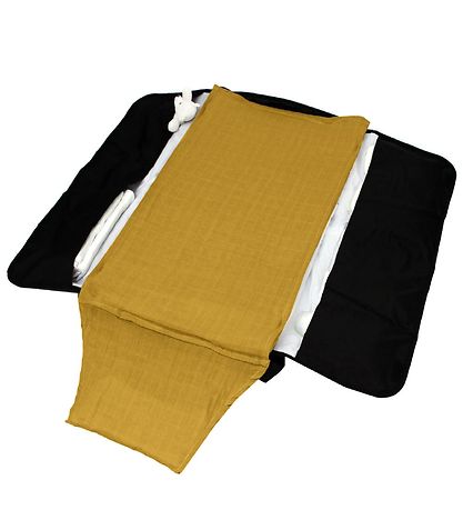 CAMA Copenhagen Hydrofiele Doek - 2-pack - 65x40 - Wit/Okergeel