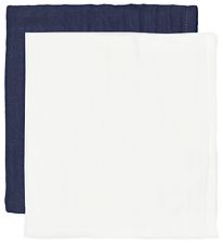 Carrés de mousseline CAMA Copenhagen - 2 Pack - 65x40 - Blanc/Ma Carrés de mousseline CAMA Copenhagen - 2 Pack - 65x40 - Blanc/Ma