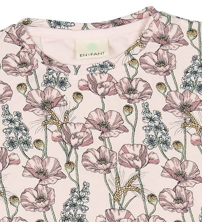En Fant T-shirt - Lyserød m. Blomster