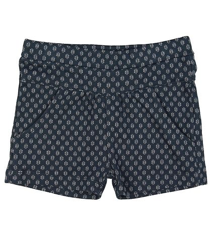 En Fant Shorts - Støvet Blå m. Mønster En Fant Shorts - Støvet Blå m. Mønster