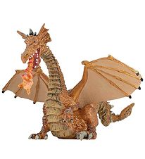 Papo Gylden Drage m. Ild - H: 10 cm Papo Gylden Drage m. Ild - H: 10 cm