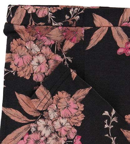 Petit by Sofie Schnoor Leggings - Sort m. Blomster Petit by Sofie Schnoor Leggings - Sort m. Blomster