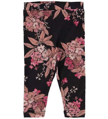 Petit by Sofie Schnoor Leggings - Sort m. Blomster Petit by Sofie Schnoor Leggings - Sort m. Blomster