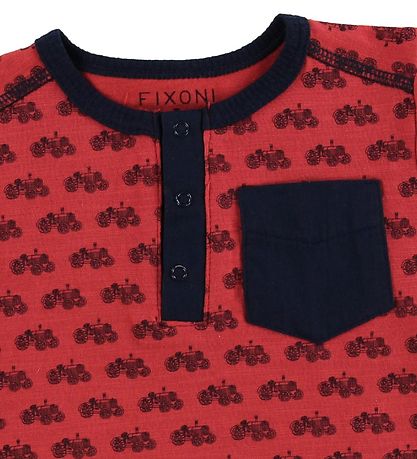 Fixoni T-shirt - Cardinal w. Tractors Fixoni T-shirt - Cardinal w. Tractors