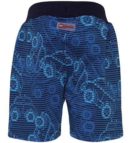 LEGO® Duplo Sweatshorts - LWPan - Navy/Blåstribet m. Biler LEGO® Duplo Sweatshorts - LWPan - Navy/Blåstribet m. Biler