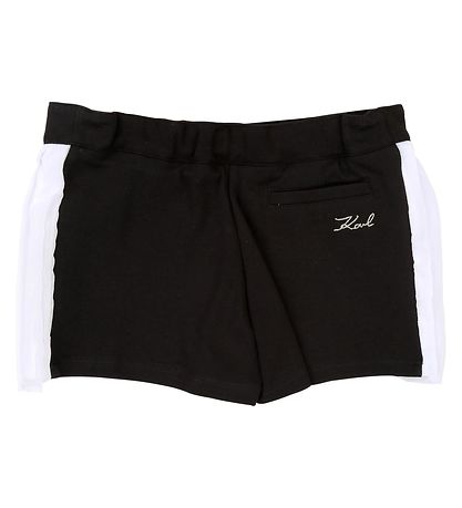 Karl Lagerfeld Shorts - Sort/Hvid m. Flæser