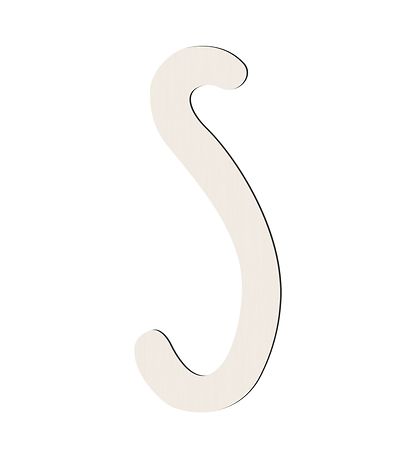 Sebra Træbogstaver - S - Birchbark Beige