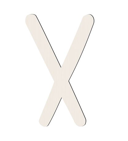 Sebra Houten Letters - X - Birchbark Beige Sebra Houten Letters - X - Birchbark Beige