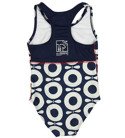 Katvig Badedragt - UV60 - Navy m. Æbler Katvig Badedragt - UV60 - Navy m. Æbler