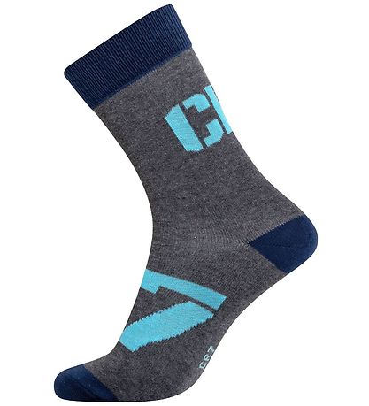 Chaussettes CR7 - 3 Pack - Bleu/Gris av. Imprimé Chaussettes CR7 - 3 Pack - Bleu/Gris av. Imprimé