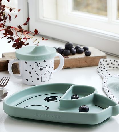 Done By Deer Tallerken - Silikone - 2 Rum - Stick & Stay - Elphe Done By Deer Tallerken - Silikone - 2 Rum - Stick & Stay - Elphe