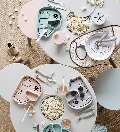 Done By Deer Tallerken - Silikone - 2 Rum - Stick & Stay - Elphe