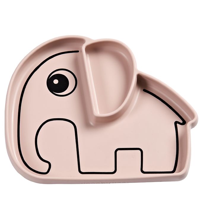Done by Deer Stick & Stay Elphee Silikone Tallerken med Sugekop - Powder