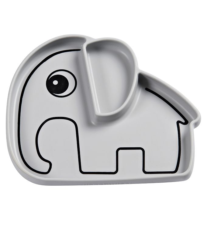 Done By Deer Tallerken - Silikone - 2 Rum - Stick & Stay - Elphe