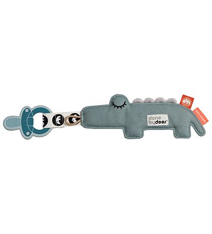 Done by Deer Pacifier Clip - Cozy - Croco Done by Deer Pacifier Clip - Cozy - Croco