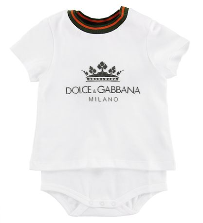 Dolce & Gabbana Body m. T-Shirt k/æ - Hvid m. Logo Dolce & Gabbana Body m. T-Shirt k/æ - Hvid m. Logo