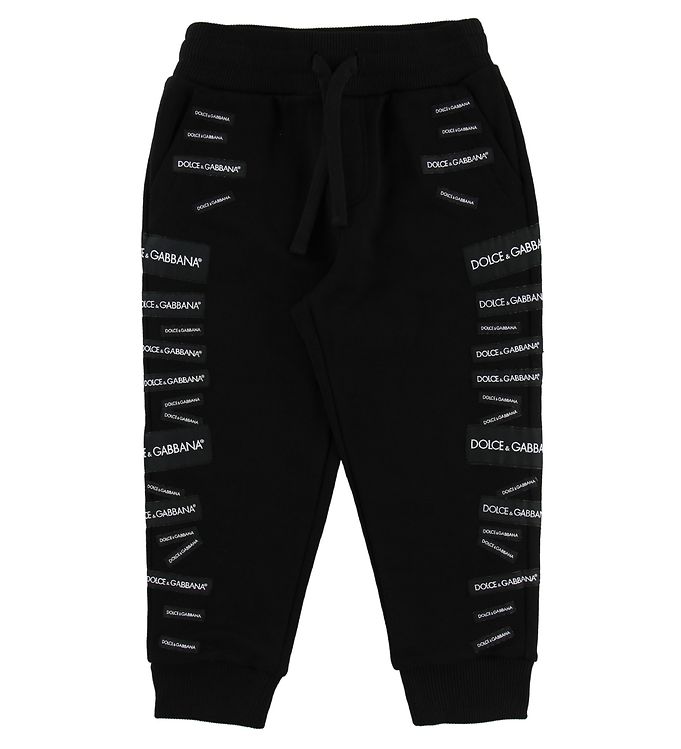 Dolce & Gabbana Sweatpants - Sort m. Patches