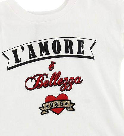 T-Shirt Dolce & Gabbana - Blanc av. Texte T-Shirt Dolce & Gabbana - Blanc av. Texte
