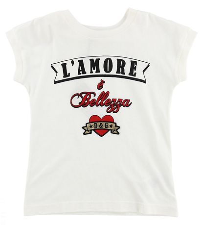 T-Shirt Dolce & Gabbana - Blanc av. Texte T-Shirt Dolce & Gabbana - Blanc av. Texte