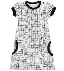 Joha Dress - White w. Check Joha Dress - White w. Check