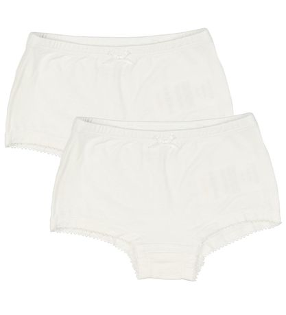 Minymo Hipstertrosor - 2-pack - Bambu - Vit