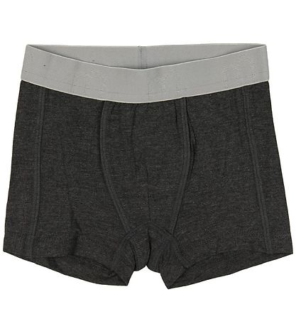 Minymo Boxershorts - 2-pak - Bambus - Koksgråmeleret