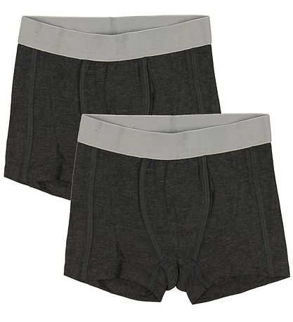 Minymo Boxershorts - 2-pak - Bambus - Koksgråmeleret