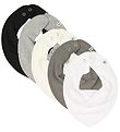 Pippi Drool bib - Pointy - 5-Pack - White/Grey Melange/Black Pippi Drool bib - Pointy - 5-Pack - White/Grey Melange/Black