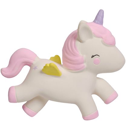 A Little Lovely Company Teether - Unicorn - White A Little Lovely Company Teether - Unicorn - White
