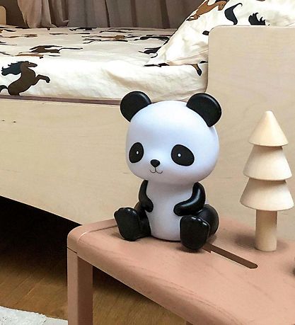 A Little Lovely Company Natlampe - Panda - 19 cm - Sort/Hvid A Little Lovely Company Natlampe - Panda - 19 cm - Sort/Hvid