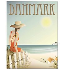 Vissevasse Plakat - 50x70 - Danmark - Stranden Vissevasse Plakat - 50x70 - Danmark - Stranden