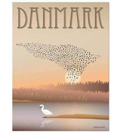 Vissevasse Plakat - 30x40 - Danmark - Sort Sol Vissevasse Plakat - 30x40 - Danmark - Sort Sol