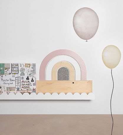That's Mine Wanddecoratie - Regenboog - 17x27 - Wit