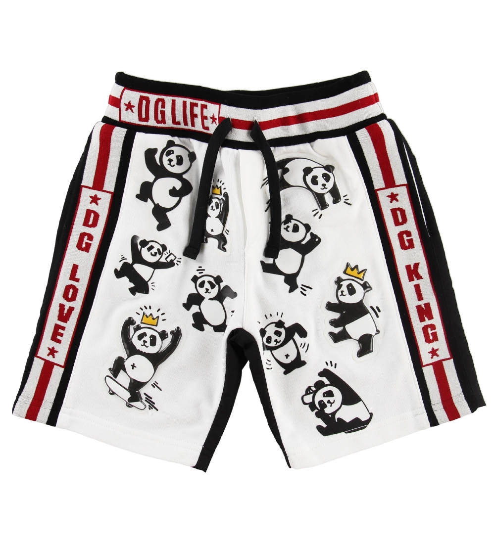 Dolce & Gabbana Shorts - Schweiß - Schwarz/Weiß m. Pandas - Dolce & Gabbana - 10 Jahre (140) - Shorts