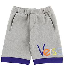 Young Versace Shorts - Sweat - Gråmeleret m. Tekst Young Versace Shorts - Sweat - Gråmeleret m. Tekst