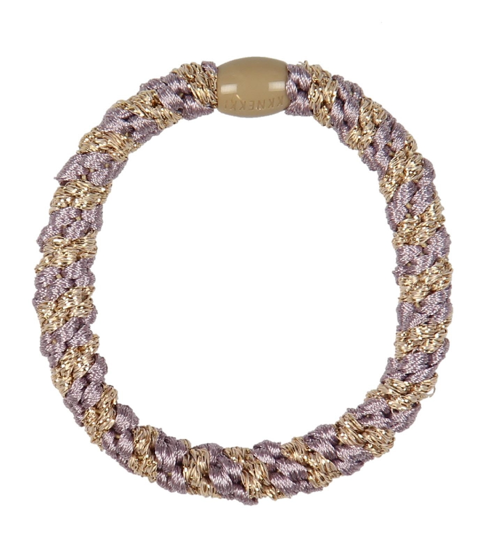 Kknekki Haargummi - Lavendel/Beige Glitzer - Kknekki - One Size - Haarschmuck
